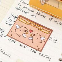 1Pc Boxed Cute Cartoon Panda & Capybara Pull-Out Sticky Notes, Self-Adhesive Writable Memo Pads For Planner, Calendar, Daily Water Intake Tracker, Study Notes, Office Accounting, Cute Stationery For Animal Lovers School Supplies - 256pcs - View 10