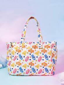 Care Bears X PETSIN Large Zipper Tote Bag, Spacious Travel & Weekender Carryall - Multicolor - View 3