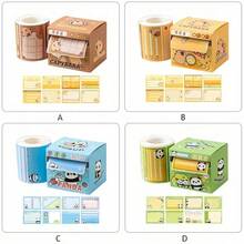 1Pc Boxed Cute Cartoon Panda & Capybara Pull-Out Sticky Notes, Self-Adhesive Writable Memo Pads For Planner, Calendar, Daily Water Intake Tracker, Study Notes, Office Accounting, Cute Stationery For Animal Lovers School Supplies - 256pcs - View 4
