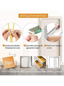 Self Adhesive Door Window Weather Stripping Foam Seal Tape Draft Stopper Soundproof Noise Reduction Windproof Thermal Insulation Flexible Easy Cut Durable Multipurpose Gap Filler All - Multicolor - View 7