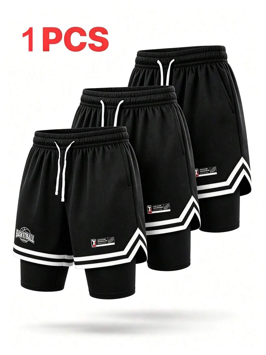 Gym Rark Men's Drawstring Waist Casual Daily Travel Sports Shorts - Black - View 1