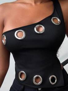 Alexandranx 2026 New Arrive Minimalism Spring/Summer Women's Sleeveless Cropped Halter Neck Sexy Tank Top, Street Hip Hop Club Wear,Summer Top Black - Black - View 6