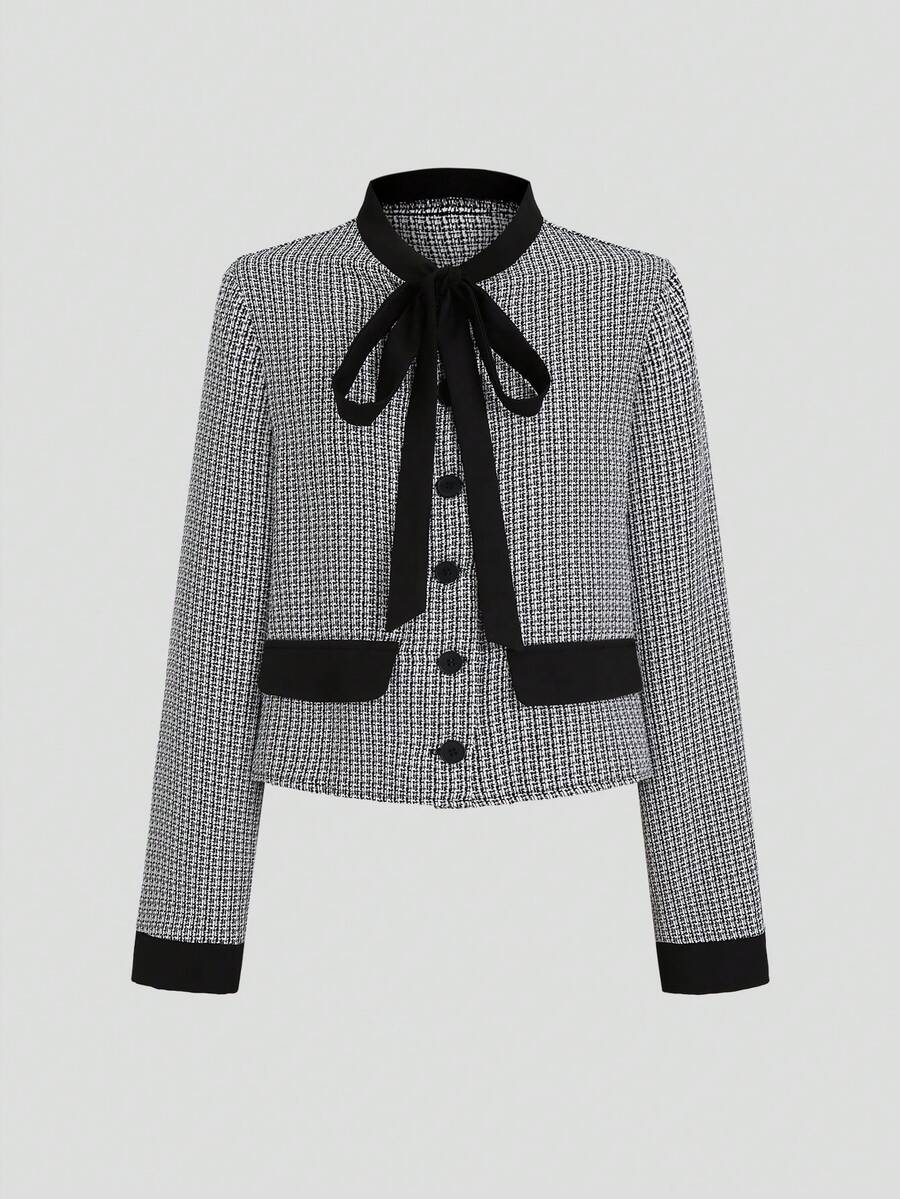 Sweetra Women's Sweetro Sweet Elegant Commuter Design Overcoat - Multicolor - View 1