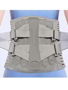 Lumbar Support Belt, Breathable Mesh Waist Support For Weightlifting, Squats, And High-Intensity Workouts, Back Brace For Women And Men - Grey - View 7