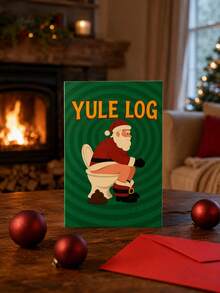 Muroi Mono 1 bộ thiệp chúc mừng Giáng sinh hài hước, thiết kế ông già Noel ngồi trên bồn cầu Yule Log, thiệp Noel ngày lễ phong cách táo bạo, thiệp Giáng sinh độc lạ hài hước cho gia đình bạn bè đồng nghiệp, thiệp ghi chú quà tặng ngày lễ theo mùa vui nhộn - Nhiều màu - Xem 12