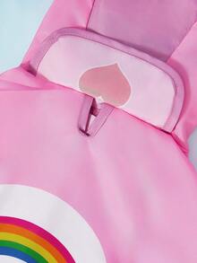 Care Bears X PETSIN Cartoon Colorblock Printed Pet Raincoat - Pink - View 10