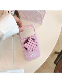 ShellaStory Film Lembut Cocok Untuk Casing Ponsel 17pm Apple 16 Titik Bintang Braket Magnetik 15 Garis Benturan Warna 17 Mode, Personalisasi, Kreativitas, Geometri, Gaya Sederhana, Gaya Benturan Warna, Niche, Gaya Ins - Berwarna merah muda - View 6