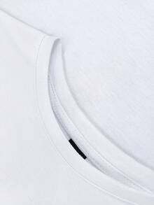 IslaSuriya Camiseta unicolor de cuello redondo - Blanco - Ver 5