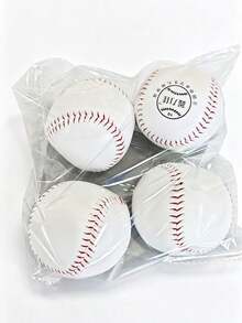 Durable White Baseball For Wooden Bat Training, Solid Cork Core, Tight Stitching & Fiber Wound Structure, Comfortable Grip, Ideal For Throwing Practice - Multicolor - View 8