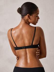 Veilyse Teenage Student Small Bust Underwire Push-Up Bra, Solid Color Minimalist Everyday Bra, Soft Thick Padded Cups, Comfortable Breathable Sexy Lingerie, Suggest Ordering One Size Up - Black - View 2