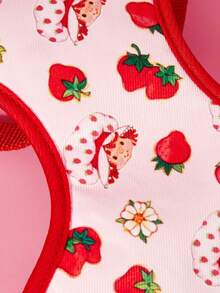 Strawberry Shortcake X PETSIN Pet Vest With Printed Leash - Red - View 11