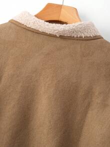GlowEve Vintage Fashion Comfortable Suede Fleece Jacket Fur One-Piece Short Commute Versatile Outdoor French Street Style Women's Jacket - Khaki - View 5