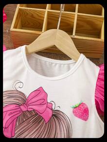 SHEIN Elladie kids 女孩休閒仙氣簡約舒適度假洋裝，附可愛配套小包，7歲生日白色夏季款 - 彩色 - 查看 5