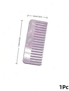 Haus Hana 1PC Acetate Plate Hair Comb Marble Pattern Anti-Static Wide Tooth Detangling Comb Smooth Glide No Pull Hair Styling Tool For Home Salon Daily Use Perfect Birthday Valentine's Day Gift For Women - multicolor - View 17