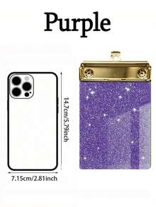 1pc Sparkling Glitter Acrylic Clipboard - PMMA Material, 6 Vibrant Colors (Blue, Pink, Green, Purple, Yellow, White) With Metallic Edges & Sparkling Glitter - Compact Portable Design For Classroom, Office, School, Notebooks & Journals - Multicolor - View 11