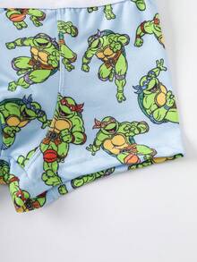 TEENAGE MUTANT NINJA TURTLES | SHEIN Young Boy Cartoon Print Boxer Briefs - Blue - View 7
