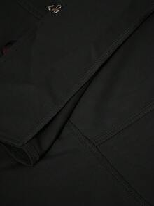 SHEIN ICON 女款大尺碼雙排扣短袖外套睡衣 外出穿著 黑色 夏季鄉村風 - 黑色 - 查看 15