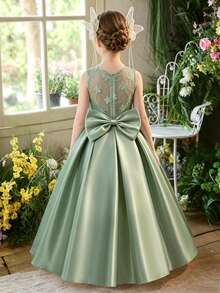 Tween Girls Extended Size Partywear - Green - View 6