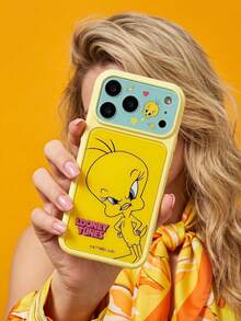 LOONEY TUNES X SHEIN 時尚高端印花圖案保護手機殼設計，適用於 iPhone，可愛時尚且精緻 - 彩色 - 查看 2