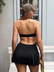 hollyjadebate Women's Solid Color Backless Racerback Seamless Sports Bra Black Sports Bra Push Up Tops Top With Built In Bra Sexy Blouse Gym Fall - Black - View 2
