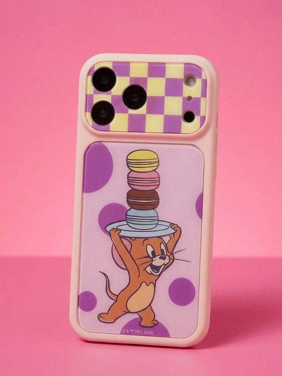 ShellaStory TOM & JERRY X SHEIN A Stylish, High-End Printed Pattern Protective Phone Case Design, Perfect For IPhone – A Cute, Fashionable, And Sophisticated Phone Case. - Multicolor - View 1