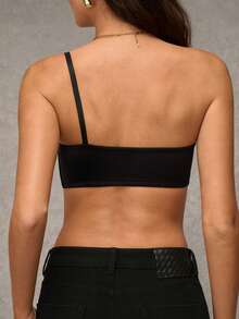 Esseday Women's Comfortable Daily Front Closure Push-Up Single Strap Bra, 1pc - Black - View 2
