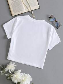 IslaSuriya Camiseta unicolor de cuello redondo - Blanco - Ver 2