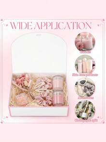 10 Pcs Set Bride Bridesmaid Proposal Gift Box Covered Paper For Wedding Baby Shower Birthday Bachelorette Party Favor Must Have Packaging Supply - Pink - View 2