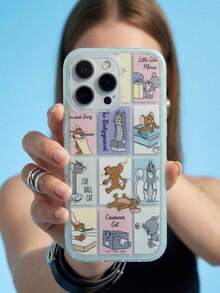 TOM & JERRY X SHEIN A Stylish, High-End Printed Pattern Protective Phone Case Design, Perfect For IPhone – A Cute, Fashionable, And Sophisticated Phone Case. - Multicolor - View 2