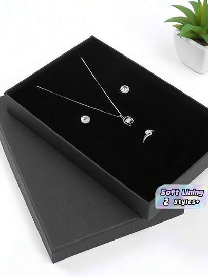 Creative New Top Bottom Lid Pendant Box Jewelry Necklace Earring Ring Set Packaging Storage Display Case For Gift Wrap Organizer