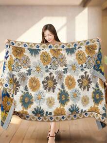 SHEIN An Enlarged And Thickened Four-Layer Cotton Gauze Large Bath Towel Is Soft And Absorbent For Four Seasons, And The Wool Can Not Be Dried Quickly. - Multicolor - View 9