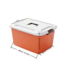 1pc Five Optional Sizes Heavy Duty Plastic Storage Bins With White Lids Side Handles Space Saving Stable Multi Functional Three Color Storage Organizer Box For Clothes Blankets Bedroom Living Room Closet Dorm Household Four Seasons Storage - View 8