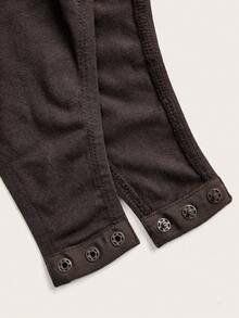 Opulessa Bodysuit Wanita Warna Polos dengan Desain Asimetris dan Detail Kerut, Modis dan Elegan - Coklat - View 6