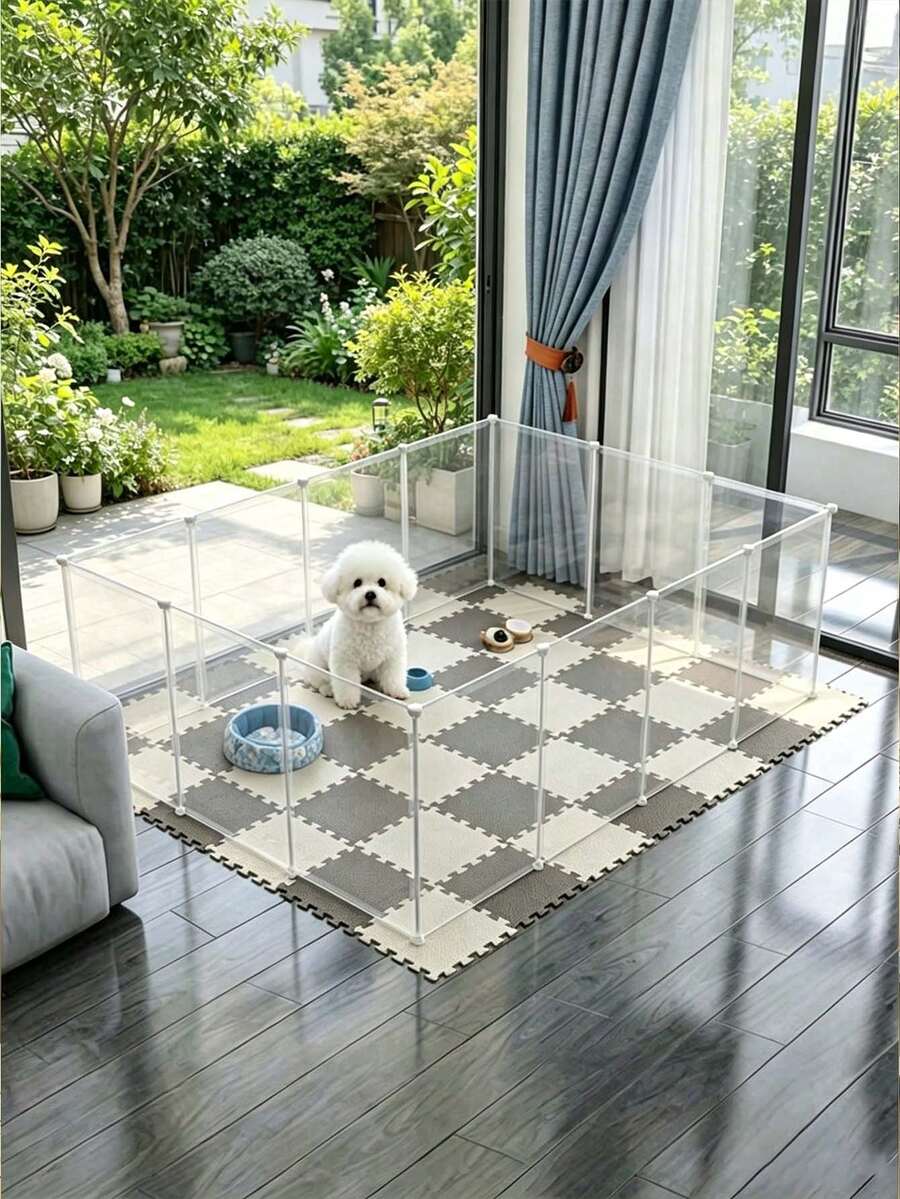 12 Pieces, 14 Pieces Of Pet Cage Mesh Panels - Suitable For Cat Cages, Dog Cages, Hamster Cages, Rabbit Cages - Clear - View 1
