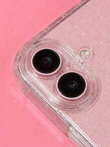 Zazumi 1 Buah Casing Ponsel Glitter Anti Guncangan, Pelindung yang Menyenangkan untuk Seri 13-17 - Clear - View 2