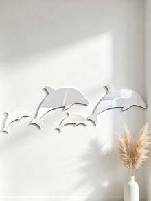 Dolphin Design Three-Dimensional Acrylic Wall Stickers With Strong Self-Adhesive. Easy To Paste On Smooth Walls, Ideal Interior Decor To Upgrade Your Home And Office Space. - one size fits all - View 7