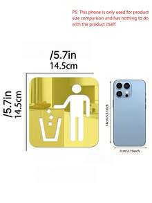 Child-Friendly Garbage Reminder Acrylic Wall Stickers. Simple Self-Adhesive Installation, Suitable For Kindergarten Classroom And Store Wall Decoration, Great For Preschool Early Education. - one size fits all - View 3