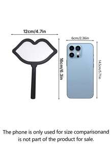 1Pc Personalized Lash Artist Hand Mirror Photo Prop, 3D Hand Mirror Social Media Prop, Lash Extension Beauty Decals, Custom Lash Salon Decor, Lash Tech Supplies, Custom Beauty Salon Ornaments, Social Media Shooting Props - Multicolor - View 3