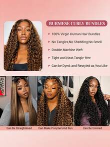 Boho Braids 女用 18 吋捲曲真人鉤編髮束 60G 預分束羽毛感真人鉤編髮 隱形奇蹟結接髮 4/27 色 - S4/27 - 查看 5