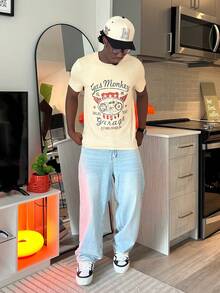 Harrin Don Harrin Don Camiseta de manga corta personalizada para hombres, cómoda y transpirable, adecuada para el verano, de moda líder - Albaricoque - Ver 6