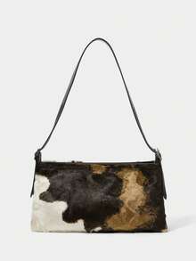 SHECARRY Women's Casual Tie-Dye Fashionable Shoulder Bag - Brown - View 3