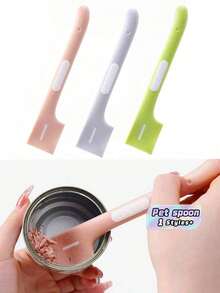 1pc Canned Pet Spoon, Cat And Dog Spoon Pet Feeding Stirring Long-Handled Cat Spoon Canned Special Spoon Pet Canned Spoon. - Multicolor - View 1