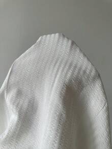 SHEIN EZwear 女款休閒收腰長袖鈕扣襯衫，秋冬服飾，通勤穿搭，返校造型，女款秋季服飾，冬季服飾，2026秋冬，休閒，Y2K，女款通勤造型，基礎款，牛仔女郎，復古，返校，外出，校園 - 白色 - 查看 6
