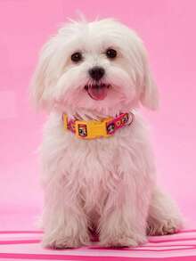 THE POWERPUFF GIRLS X PETSIN POWERPUFF GIRLS 1pc Cute Cartoon Dog Collar, Lightweight Webbing With Fun Pink Design, Adjustable Comfortable Neck Strap For Small And Medium Dogs, Stylish And Playful Everyday Wear - Multicolor - View 5
