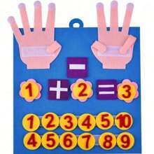 1 buah 2 buah Papan Hitung Matematika Angka Jari - Alat Pendidikan Pembelajaran Awal untuk Mengajarkan Perkembangan Intelektual, Perlengkapan Kembali ke Sekolah - biru - View 10