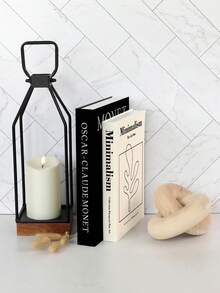 2pcs Various Sizes Paperboard Neutral Tone Set For Bookshelf Coffee Table Shelf Home Decor Modern Minimalist Sturdy Storage Box Style Room Office Mantel Farmhouse Apartment Styling Gift Idea - multicolor - View 6