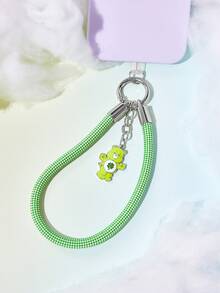SHEIN X Care Bears 時尚可愛卡通鋅合金綠色手工手機掛繩 中性卡通手機掛繩 手機吊飾 - 綠色 - 查看 4