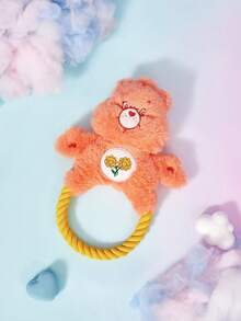 Care Bears X PETSIN لعبة كلب على شكل دب على شكل قلب برتقالي مع صوت BB مدمج للعب التفاعلي وطحن الأسنان والتنظيف - دب الحب البرتقالي - مشاهدة 6