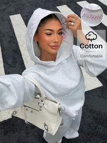 Muchica Light Gray Knit Women's Collegiate Style Set - Light Grey - View 7