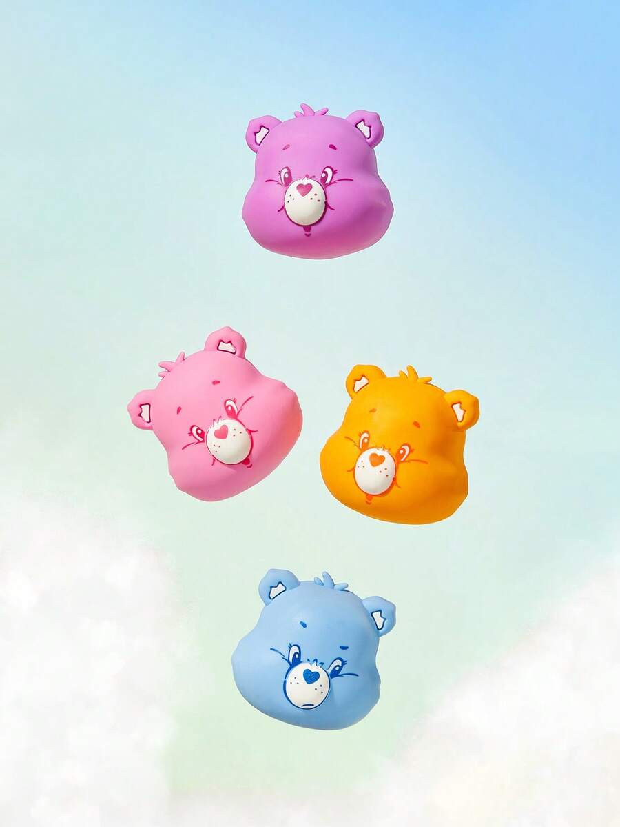 SHEIN X Care Bears Stiker Kulkas Berbentuk Beruang Tiga Dimensi Ukuran 1/4, Dekorasi Kulkas yang Luar Biasa, Cocok untuk Papan Tulis Dapur dan Kantor - Cinta Beruang - View 1